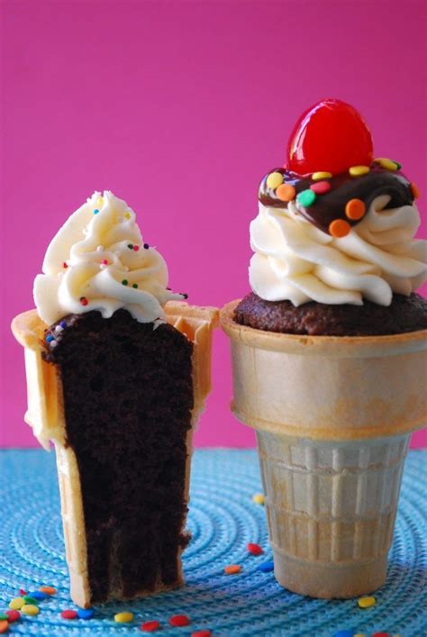 Ice Cream Cone Cupcakes Desserts Cupcake Recipes Baking