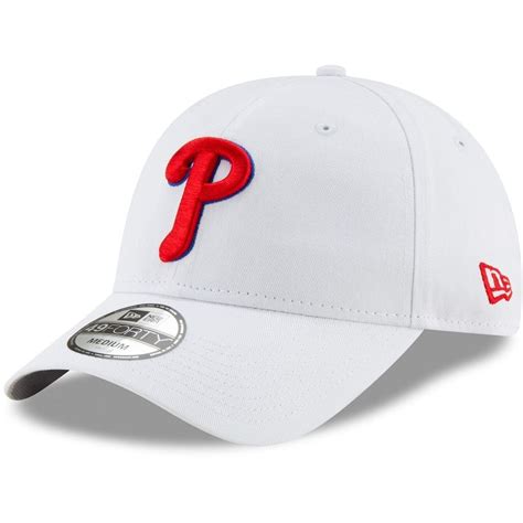 Mens New Era White Philadelphia Phillies Logo Core 49forty Fitted Hat