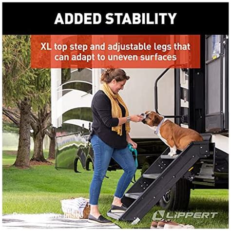 Lippert Components Solid Step Quad Step For Rv And Travel Trailer Entry