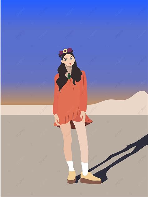 Long Legged Beauty In The Desert Desert Beauty Shadow Illustration