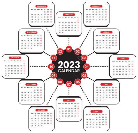 2023年カレンダーイラスト画像とpngフリー素材透過の無料ダウンロード Pngtree