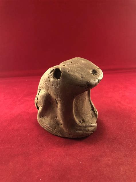 Frog Effigy Pipe Indian Artifact Pottery Arrowhead