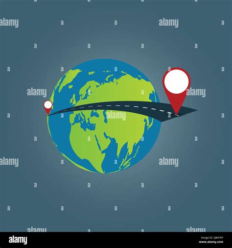 World Travel Concept Backgroundroad Trip Around The Worldvector