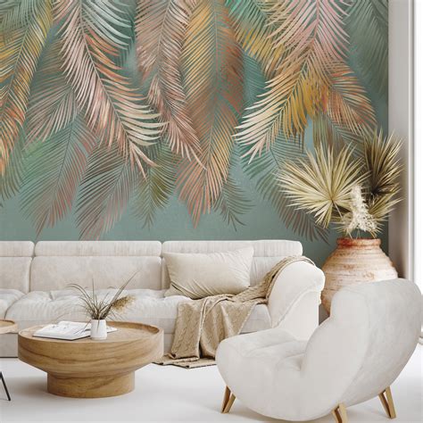 Palm Leaf Peel And Stick Wallpaper Self Adhesive Tropical Décor Fabric