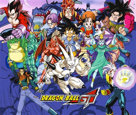 Dragon ball gt (ドラゴンボールgtジーティー, doragon bōru jī tī, gt standing for grand tour, commonly abbreviated as dbgt) is one of two sequels to dragon ball z, whose material is produced only by toei animation, and is not adapted from a preexisting manga series. Dragon Ball GT characters by foxmaister on DeviantArt