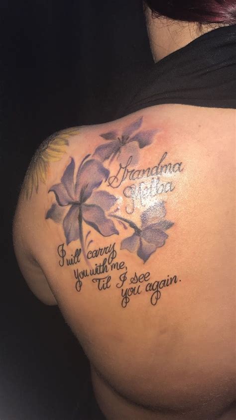 lily tattoo quote for grandma rip grandma tattoos
