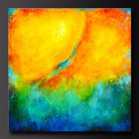 Color Splash 30 X 30 Abstract Acrylic Painting Huge Etsy