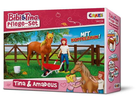 Craze Bibi And Tina Pflege Set Tina And Amadeus Mit 2 Spielfiguren Ab 3
