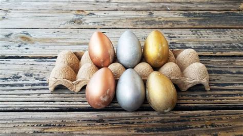 Decorative Easter Eggs Easter Eggs Metallic Eggs Metal Leaf Eggs