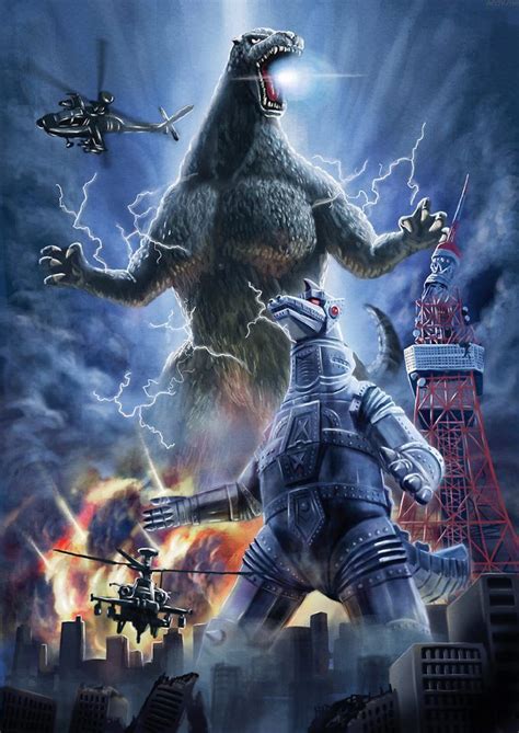 Mechagodzilla's name comes from the word mecha, which is derived from mechanical, and from another monster, godzilla (ゴジラ 'gojira'?). Godzilla vs. MechaGodzilla! | Comics And Drawings | Pinterest