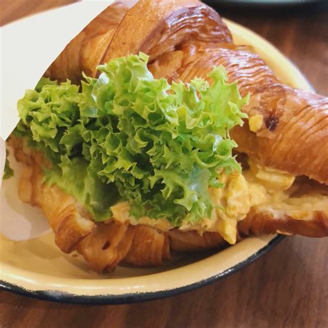 Curry Egg Mayo Croissant At Percolate Burpple