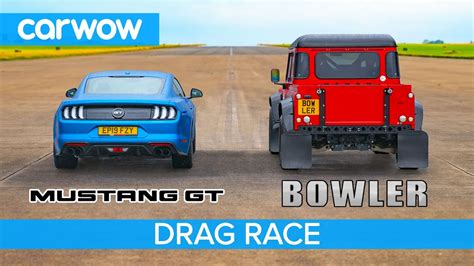 Ford Mustang Vs Bowler Bulldog 5 0 Litre V8 Drag Race Rolling Race