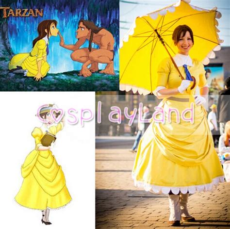 Tarzan Cosplay Costume Principessa Dress Jane Custom Made Adulto Donne