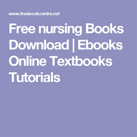 Free Nursing Books Download Ebooks Online Textbooks Tutorials