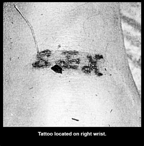Identified Nd Whtmale Up70567 30 40 Wrist Tattoo Sex Little