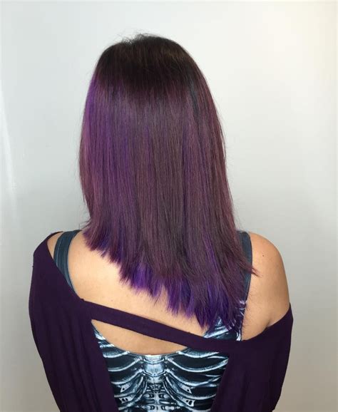 Awesome 25 Dark Purple Hair Ideas That Will Tease And Splash Purple