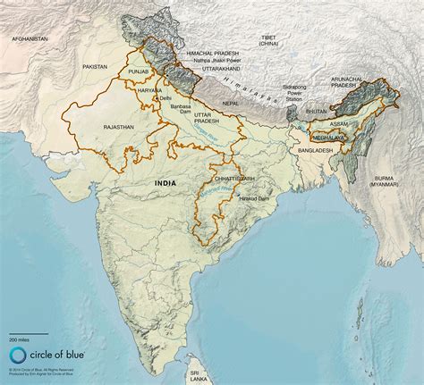 India Physical Map Himalayas Share Map Photos