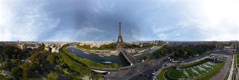 Eiffel Tower Paris Aerial Footage 360 360 Panorama 360cities