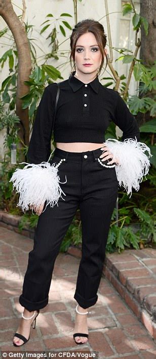 Stella Maxwell Wears A Barely There Little Black Dress Daily Mail Online