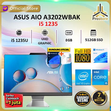 Promo Asus Pc All In One A3202wbak Ba585w I5 1235u 8gb 512gb 215fhd W11pro Windows Home