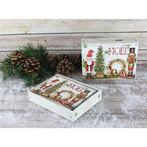 Holiday Nutcrackers Boxed Christmas Cards 18 Pack W Decorative Box