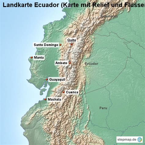 Wir vorhaben ihnen hier die wichtigsten funktionen der produktserie zeigen im übrigen wichtige daten liefern. Landkarte Ecuador (Karte mit Relief und Flüssen) von ...