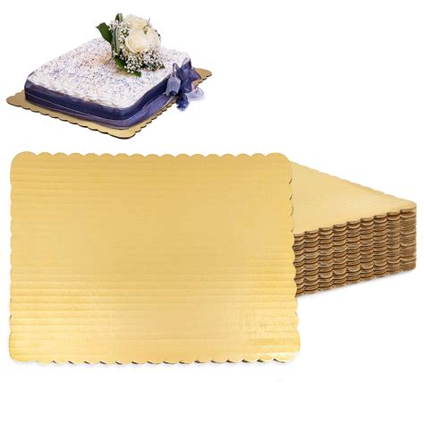 Buy 17 Pack 14x10 Inch Gold Corrugated Cake Board Laminated