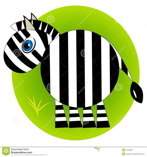 Cartoon Zebra Zoo Wild Mammal Royalty Free Stock