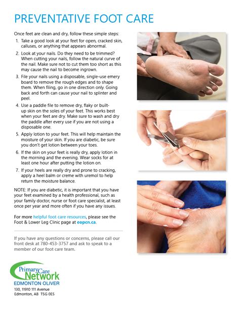 Lower Leg Foot Care And Preventative Foot Care Handout2 Edmonton O Day