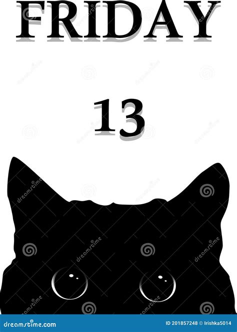 Black Friday 13th Black Cat Stock Vector Illustration Of Creative