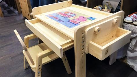 Homemade Height Adjustable Childrens Desk Diy Woodworking For Aug16