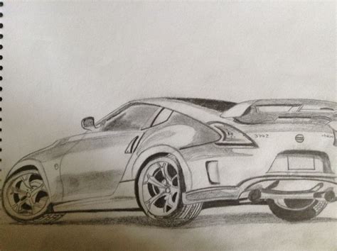 Dibujo A Lápiz Carro 370z Car Sketch Car Drawings