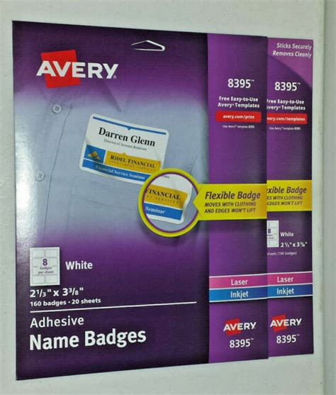 New Avery 8395 Name Badges Adhesive Label Lot Of 2 160 Each 2 13