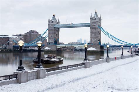 London Tower Bridge In Snow Stock Photo Download Image Now Istock