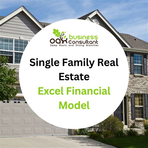 Single Family Real Estate Excel Financial Model Template