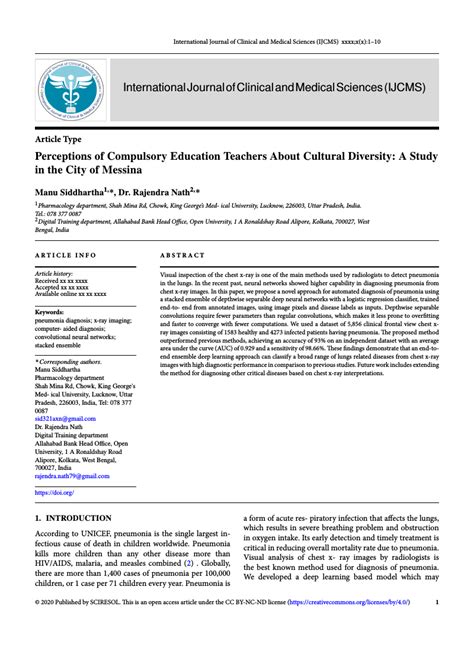 International Journal Of Clinical And Medical Sciences Template Sciresol