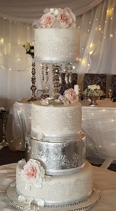Engagement cake heart burst derby red hearts adorn this e. Wedding Cake - Silver Dreams - 2015 Cornelia Marreiros ...