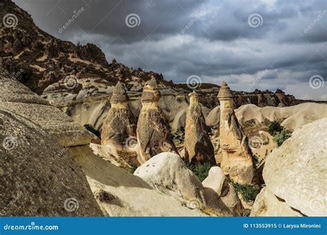 Cappadocia Landscape In Central Anatolia Turkey Stock Image Image Of