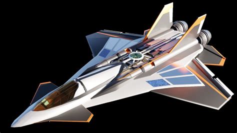 Scifi Jet Free Vr Ar Low Poly 3d Model Cgtrader
