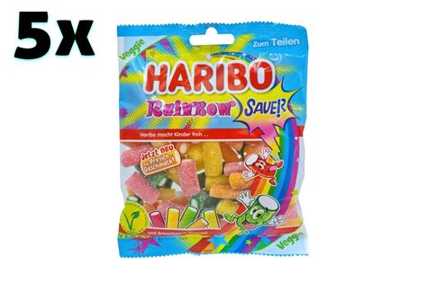 5x Bags Haribo Rainbow Fizz Gummy Candy 🍬 Tracked Shipping Ebay