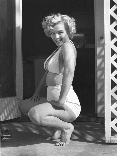 Andre De Dienes Marilyn Squatting Oversized Vintage Print Photograph