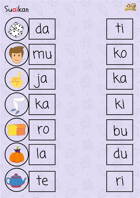 Suku Kata Interactive And Downloadable Worksheet You Can Do Th Learning Letters Preschool