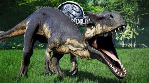 Allosaurus Battle At Big Rock Mod Jurassic World Evolution Youtube