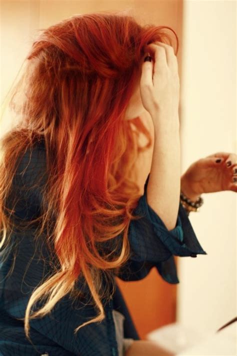 red ombré hair cabelo longo inspiração cabelo penteados vermelhos