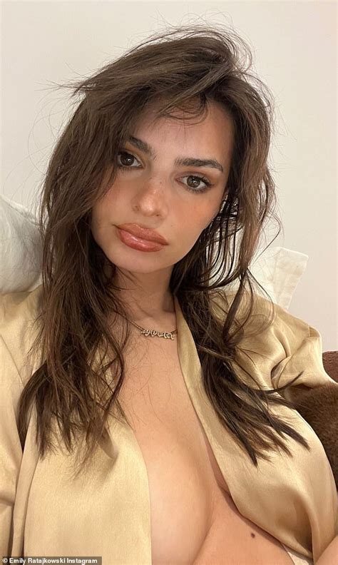 Emily Ratajkowski Puts On A Busty Display In An Unbuttoned Top As She