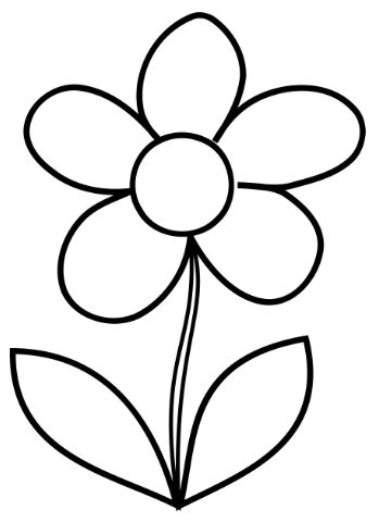 The free paper flower templates include small, medium, and large petals for the anemones. Simple Flower Coloring Page - Cute Flower!