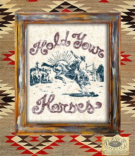 Hold Your Horses Americana Art Print Wall Decor Home Design Graphic