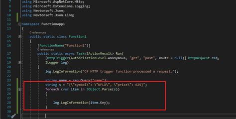 C JSON Without Square Brackets In Azure Function Stack Overflow
