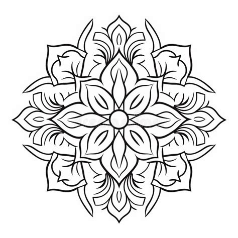Black And White Flower Mandala Intricate Wood Engraving Inspired