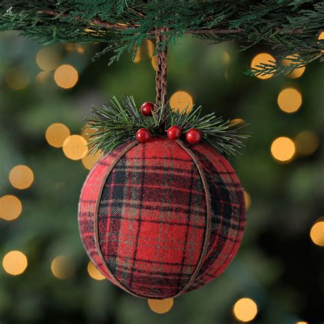 Red Plaid Ornament Kirklands Christmas Crafts Decorations